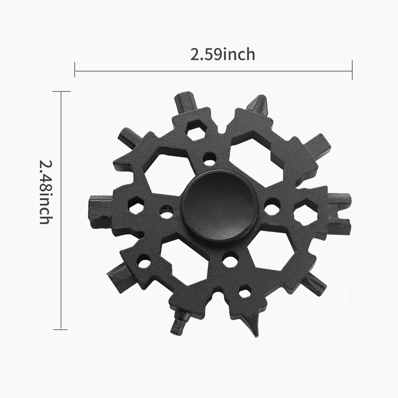23 In 1 Snow-flake Multi-Tool with Fidget Toys Function Snowflake