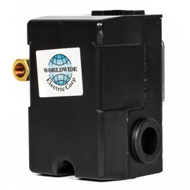 Worldwide Electric Corp Single Port 95-125 PSI Air Compressor Pressure Switch Control 1/4"" NPT 12 Amp