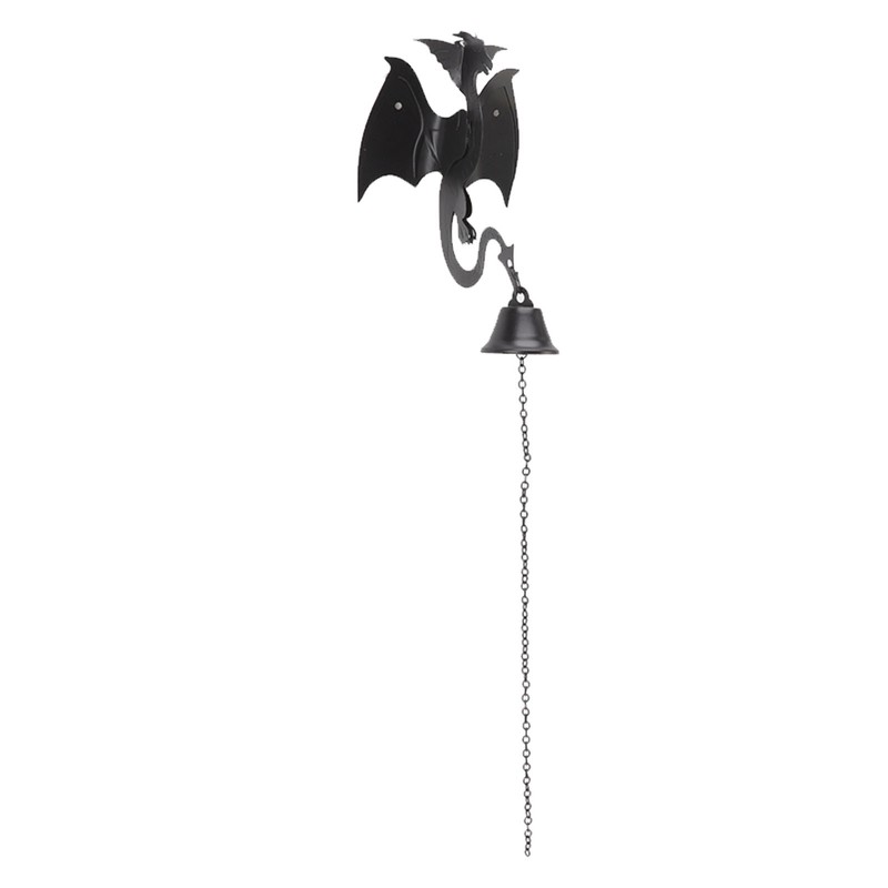 Wind Chime Gothic Dragon Design Retro Style Home Decoration Iron