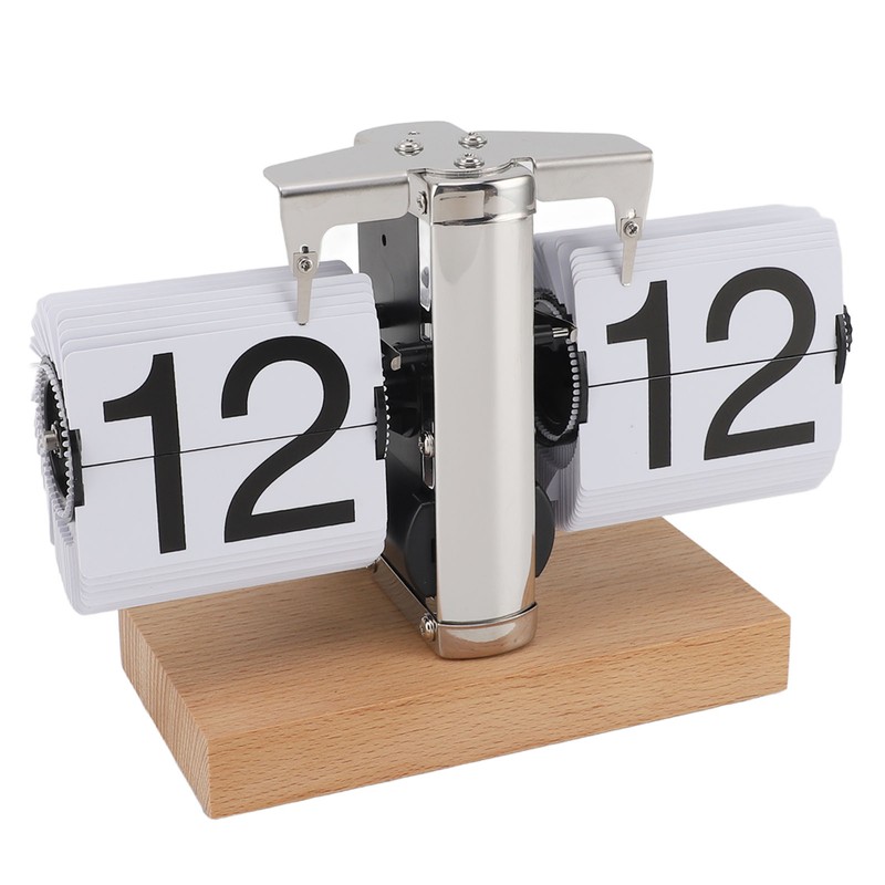 Retro Digital Flip Down Clock Flip Desk Clock Mechanical Battery