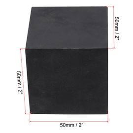 QUARKZMAN Pack of 4 Rubber Vibration Damper Pads Antivibration Mat 50 mm Square Washing Machine Underlay Plates 50 mm Thick Rubber Block for HVAC Compressor Air Conditioner