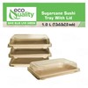 EcoQuality Large Compostable Sushi Trays with Lids - Natural Sugarcane