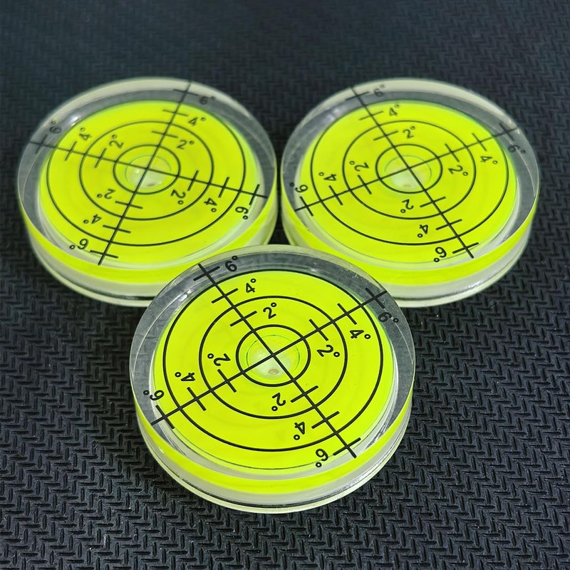 YMGBHNKJLS 3Pcs Small Circular Bubble Levels 32x7mm Round Spirit Level