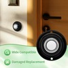 Door Bell Button, Round Metal Doorbell Button Black Wired Lighted