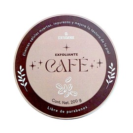 Status Verde Exfoliante Corporal de Café 100 Natural de Veracruz, 200 g  Limpieza Profunda, Elimina Células Muertas e Impurezas, Suaviza e Ilumina la 