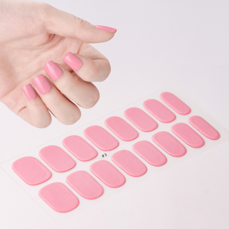 Semi-Cured Gel Nail Strips for DIY Manicure – 14/16 Full-Cover