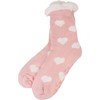 styleBREAKER Ladies ABS Teddy Lining Heart Pattern Stopper Socks ABS