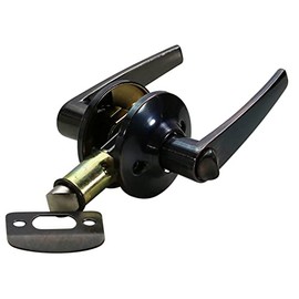 Folkamp - Lockset for RV - Style 7 - Lever Set - (Privacy | Vintage Brass) - Recreational Vehicle Camper Trailer Mobile Home