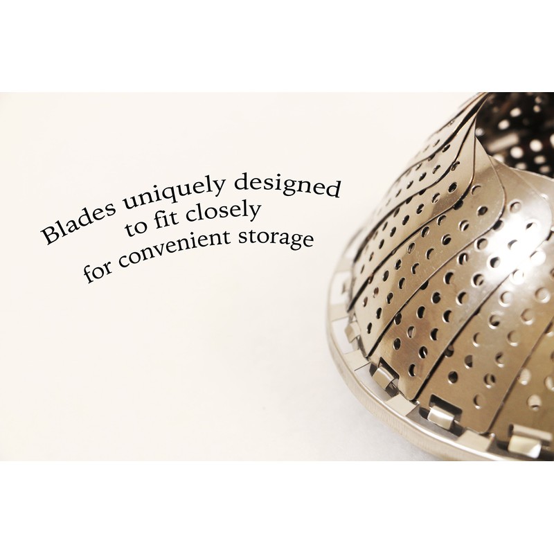 ExcelSteel Foldable Vegetable Steamer, Stainless Steel