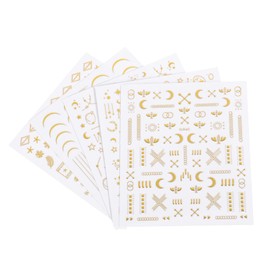 BIUDECO Moon Nail Sticker Set 10 Sheets Nail Stickers for Star Pattern Random Style