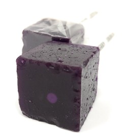 Hard Candy Cube Lollipop Suckers: Individually Wrapped Flavored Sucker Pack by Espeez - Old Fashioned Square Party Pops in Bulk - Huckleberry, 24 Count