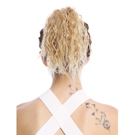 WIG ME UP - N67A-V-24B Hairpiece Ponytail Short Voluminous Curly Crepe Curls Crepe Curls Afro Kinks Golden Blonde Blonde 25 cm