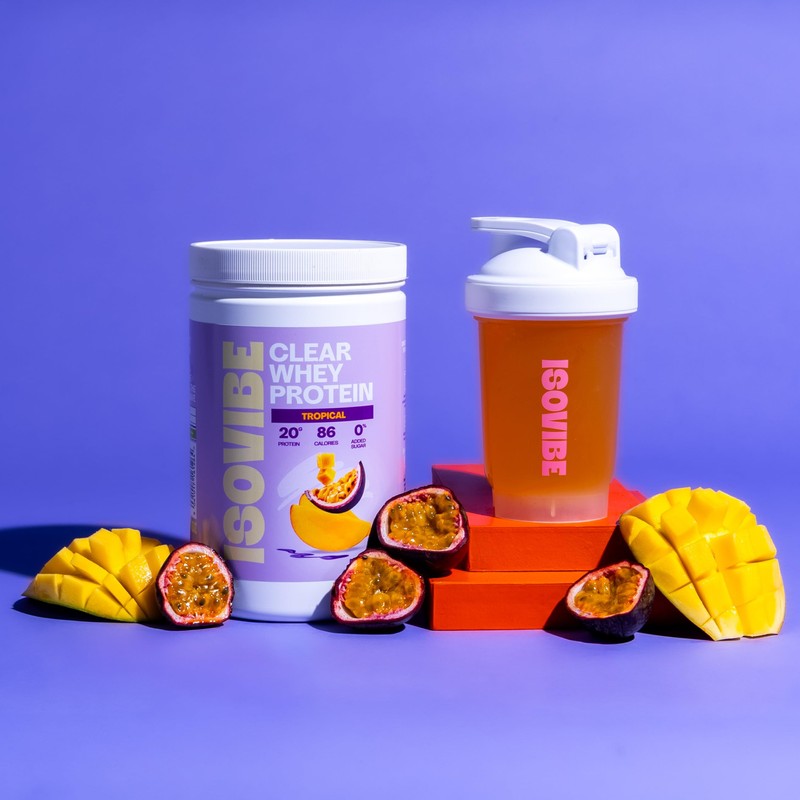 Isovibe Clear Whey Protein Powder Tropical (20 Servings) Refreshing Protein