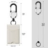 VULKIT Badge Holder Retractable Clip, Leather Bifold Double ID Card