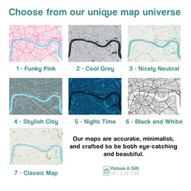 Dual Location Heart Map - Unique Gift for Couples | Personalised Artwork with Each Person’s Hometown, Perfect for Anniversaries, Birthdays, Christmas & Special Occasions, Gifts For Him, Gifts For Her