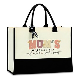 Mum Gifts Mom Gifts the Best Mom Gifts Mothers Gift Retirement Moms Birthday Gift Ideas for Mama Mom Women Floral Waterproof Tote Bag Beach Bag Reusable Grocery Bag Mother Gifts Mothers Day Christmas