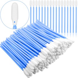 200 Pieces Foam Swab Cleaning Swab Foam Tips Sponge Stick for Inkjet Printer Print Head Camera Optical Lens Optical Equipment (Blue)