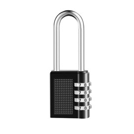 zoerbufan Padlock Combination Lock with Shackle Long, 4 Digit Padlock, Metal Combination Locks, Weatherproof, Frost-Proof for Locker, Shed, School, Gym, Garden Fences