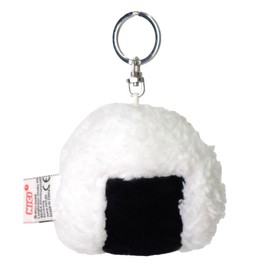 Niki Pink Pig Onigiri Key Holder, 3.1 inches (8 cm), Pig Plush, White, W3.1 x D 3.1 x H, white