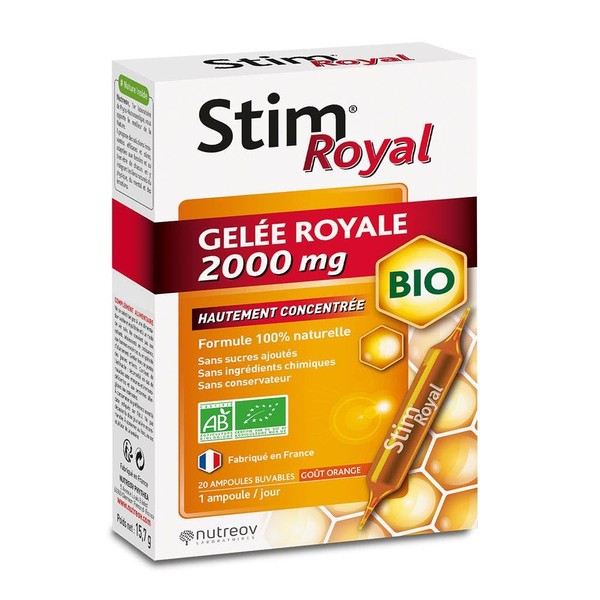Nutreov Stim Royal Gelée Royale 2000 mg Bio 20 Ampoules