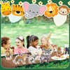 Letsroar Safari Jungle Wild Animal Theme Tablecloth Set - 3