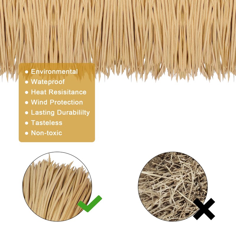 198'' x 16" Tiki Straw Roof Thatch –Mexican Style Artificial