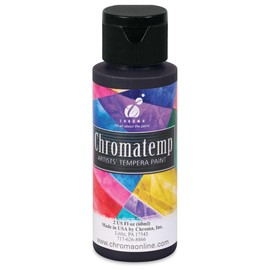 Chroma Chromatemp Artists' Tempera Paint - Black, 2 oz