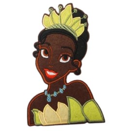Unbranded Beautiful Princess Tiana Felt Iron On Large 7" x 4.25" Patch