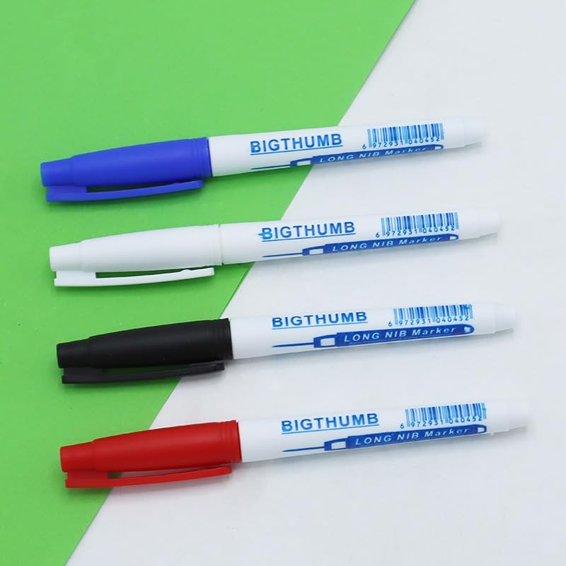 BetterJonny 16Pcs Deep Hole Marker Pens, 30mm Waterproof Long Head