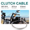MoKitDora 62-15/16" Twin Cam Clutch Cable Stainless Steel Braided for
