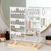 Vellure Jewelry Organizer Drawer – Wooden Base with Metal T-Bars,