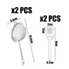 2 Tea Strainers, 2 Small Cleaning Brushes, Fine Mesh Tea