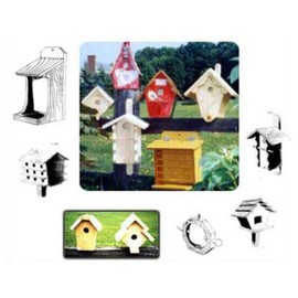 Woodcraft Project Paper Plan to Build 27 Birdhouses and Feeders - Material Not Included