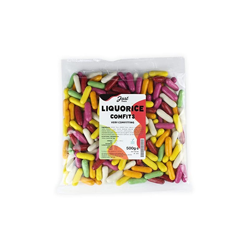 Just Treats Liquorice Comfits (500g Share Bag)…