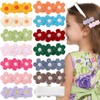13PCS Daisy Flower Little Girl Hair Clips,Plush Flower Hairpin, Baby