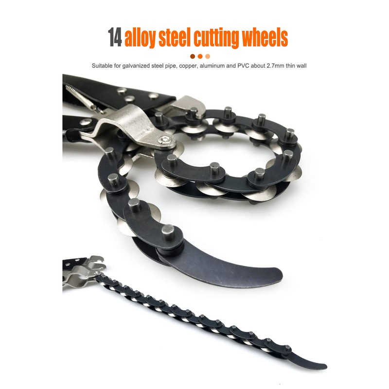 Locking Chain Pliers Chain Pipe Cutter Powerful Pliers Cutter Exhaust