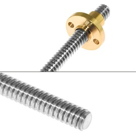 CNCMANS 600mm 8mm Lead Screw Rod with T8 Brass Nut T8 Stainless Steel Lead Screw for CNC Machine Z Axis (Pitch 2mm Lead 8mm Length 600mm)