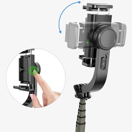 Estabilizador para Celular,Gimbal Estabilizador 1-Axis Selfie Stick Estabilizador Para Celular 360°Rotación con Mando Inalámbrico ,Estabilizador camara Ideal para Vlogging,Youtube,TikTok Grabación