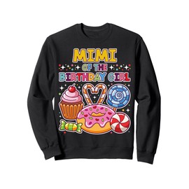 Mimi of the Birthday Girl Candyland Colorful Lollipop Party Sweatshirt