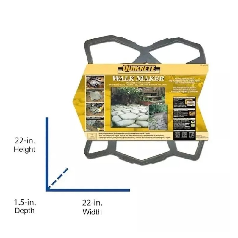QUIKRETE Walkways Maker Country Stone Pattern Concrete Cement Mold 2X2