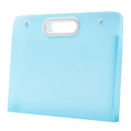Sohynca Plastic Art Portfolio, Large Art Portfolio with Handles,Waterproof Portfolio Folder for Artwork, Arts Storage Case for Drawing Sketch Photography Poster (Blue 22.44 x 17.32 inch)
