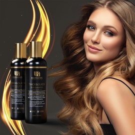 BARSONS Oud Shampoo for HER. Luxury Haircare Formula, designed by Doctors & Hair Stylists | Rosemary Oil, Argan Oil, Biotin, Caffeine, Saw Palmetto | Nourishing Shampoo for Thicker & Fuller Hair