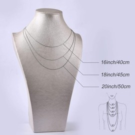 DALARAN Women Sterling Silver Snake Chain Necklace Italian Necklaces Thin Lightweight 45cm