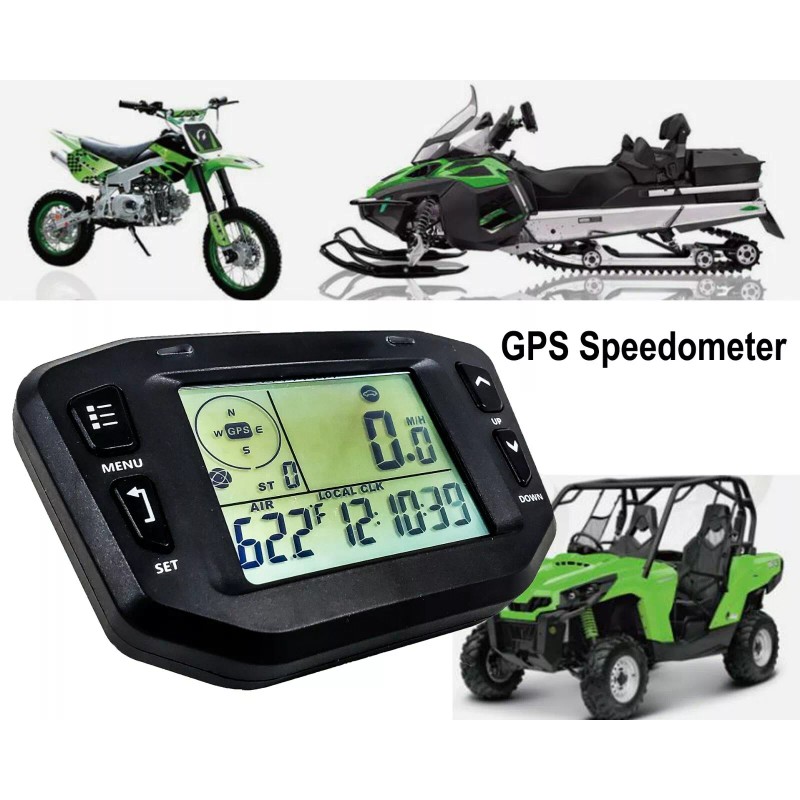 OZ-USA GPS Speedometer LCD Gauge Odometer Hourmeter Voltage Temperature Clock