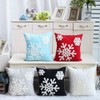 Elife Soft Square Christmas Snowflake Home Decorative Canvas Cotton Embroidery