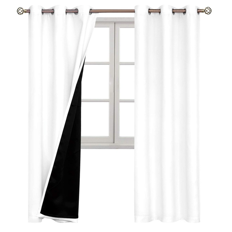 BGment Thermal Insulated 100% Blackout Curtains for Bedroom with Black