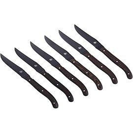 LAGUIOLE - LAGUIOLE Schachtel mit 6 Steakmessern - Wengeholz - Schwarze Klinge - Rostfreier Stahl