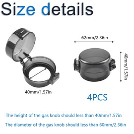 INCREWAY Stove Knob Covers,4PCS Universal Size Gas Stove Knob Covers with Adhesive Child Proof Deadbolt Cover Pet-Proofing and Child Safety, Black