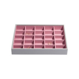 Stackers Dove Grey & Rose Classic Medium Jewellery Box Trinkets Layer