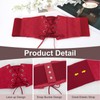 JASGOOD Women Elastic Wide Waist Belt Lace-up Tied Waspie Corset